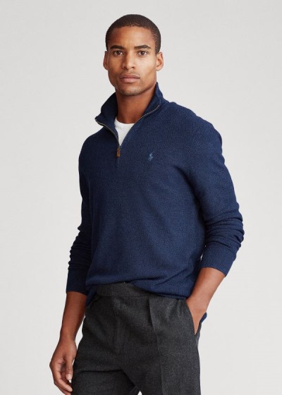 Suéter Polo Ralph Lauren Silk Quarter-Zip Homem 09365-YPAN